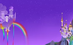 Size: 1280x800 | Tagged: artist:javkiller, canterlot, cloudsdale, derpibooru import, night, no pony, safe, wallpaper