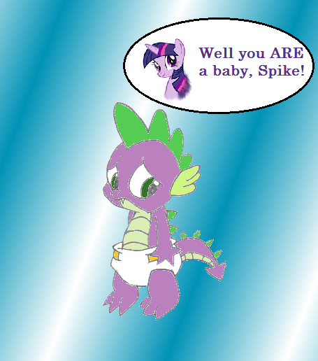 Size: 455x516 | Tagged: suggestive, artist:diaperpuff, artist:r55, derpibooru import, spike, twilight sparkle, dragon, pony, unicorn, abstract background, diaper, female, femdom, image, male, malesub, mama twilight, mare, png, submissive