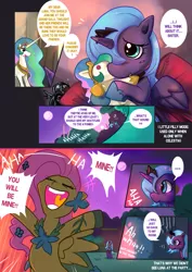 Size: 715x1010 | Tagged: safe, artist:bakki, derpibooru import, fluttershy, princess celestia, princess luna, alicorn, pegasus, pony, button eyes, comic, cute, darth vader, female, filly, flutterrage, foal, grand galloping gala, mare, plushie, princess, star wars, woona