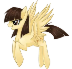 Size: 600x573 | Tagged: safe, artist:rizcifra, derpibooru import, wild fire, pegasus, pony, female, flying, mare, profile, simple background, solo, transparent background
