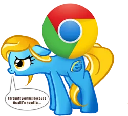 Size: 490x447 | Tagged: safe, artist:bedupolker, derpibooru import, edit, oc, oc:internet explorer, ponified, unofficial characters only, earth pony, pony, browser ponies, carrying, dialogue, female, floppy ears, google chrome, internet browser, internet explorer, mare, open mouth, sad, simple background, solo, transparent background