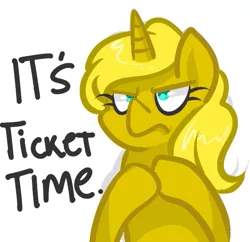 Size: 571x552 | Tagged: safe, artist:steeve, derpibooru import, oc, oc:ticket, unofficial characters only, alicorn, pony, alicorn oc, female, frown, mare, simple background, solo, ticket time