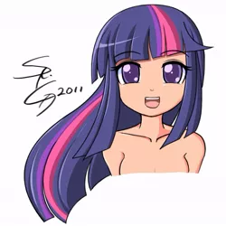 Size: 699x699 | Tagged: artist:angriestangryartist, bust, colored pupils, derpibooru import, female, human, humanized, ponibooru import, simple background, solo, solo female, suggestive, twilight sparkle, white background