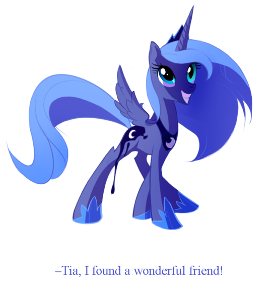 Size: 730x800 | Tagged: source needed, safe, artist:tomatocoup, derpibooru import, nightmare moon, princess luna, alicorn, pony, corrupted, cute, eerie, female, grin, looking up, lunabetes, mare, miasma, nightmare luna, s1 luna, simple background, slit eyes, smiling, solo, spread wings, squee, text, transformation, transparent background, wings