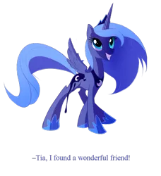 Size: 730x800 | Tagged: source needed, safe, artist:tomatocoup, derpibooru import, nightmare moon, princess luna, alicorn, pony, corrupted, cute, eerie, female, grin, looking up, lunabetes, mare, miasma, nightmare luna, s1 luna, simple background, slit eyes, smiling, solo, spread wings, squee, text, transformation, transparent background, wings