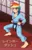 Size: 902x1420 | Tagged: safe, artist:agu-fungus, derpibooru import, rainbow dash, human, barefoot, black belt, clothes, cutie mark, cutie mark only, dojo, feet, female, fighting gloves, frown, frowny face, gi, humanized, image, inaccurate humanization, japanese, jpeg, karate, magenta eyes, martial arts, multicolored hair, no pony, rainbow hair, robe, sliding doors, solo, sparring gloves, tanktop, trousers