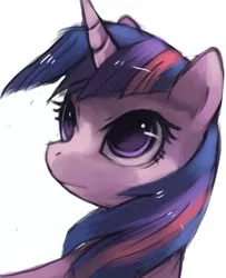 Size: 549x677 | Tagged: safe, artist:suikuzu, derpibooru import, twilight sparkle, pony, unicorn, bust, female, mare, portrait, solo