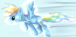 Size: 800x386 | Tagged: source needed, safe, artist:scenedo, derpibooru import, rainbow dash, pegasus, pony, female, flying, get, index get, mare, solo, spread wings, wings