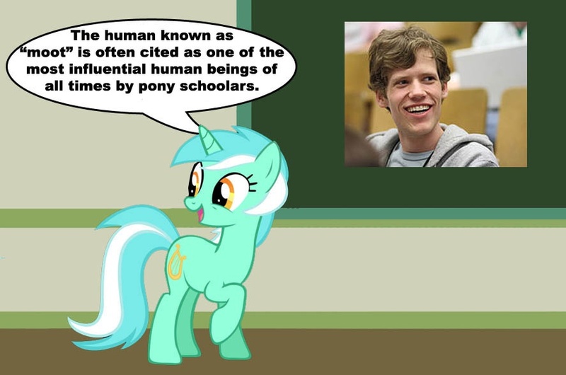 Size: 887x588 | Tagged: safe, derpibooru import, lyra heartstrings, pony, unicorn, chalkboard, female, human studies101 with lyra, irl, mare, meme, moot, photo