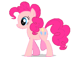 Size: 1276x948 | Tagged: source needed, safe, artist:kuren247, derpibooru import, pinkie pie, earth pony, pony, animated, female, gif, mare, shadow, simple background, smiling, solo, transparent background, walk cycle, walking