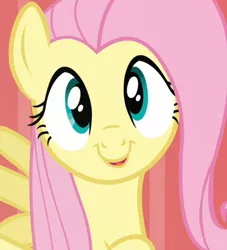 Size: 726x801 | Tagged: safe, derpibooru import, screencap, fluttershy, pegasus, pony, bust, c:, cropped, cute, faic, female, happy, looking at you, mare, open mouth, raised hoof, smiling, solo, spread wings