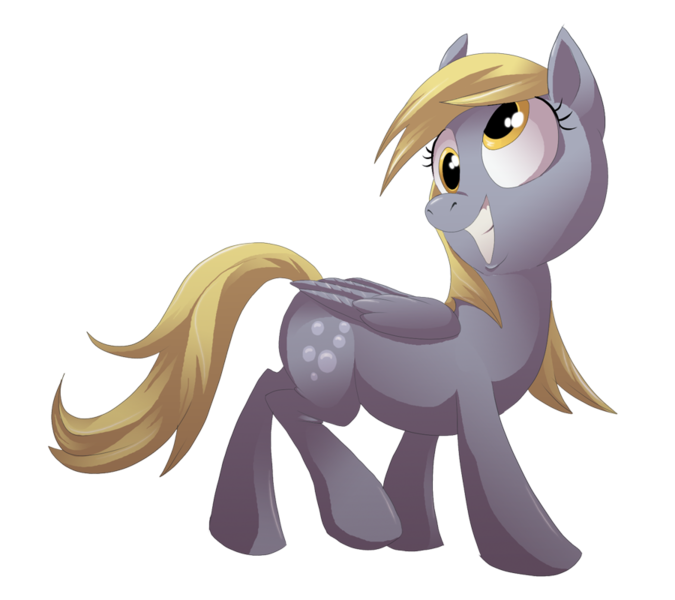 Size: 900x800 | Tagged: safe, artist:frozenspots, derpibooru import, derpy hooves, pegasus, pony, female, grin, mare, simple background, smiling, solo, transparent background