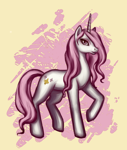 Size: 1093x1289 | Tagged: dead source, safe, artist:nyarmarr, derpibooru import, fleur-de-lis, pony, unicorn, abstract background, female, mare, solo