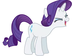 Size: 3000x2356 | Tagged: safe, artist:rattipack, derpibooru import, rarity, pony, unicorn, eyes closed, female, flutteryay, high res, mare, open mouth, simple background, smiling, solo, transparent background, vector, yay