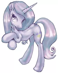 Size: 398x500 | Tagged: safe, artist:conoghi, derpibooru import, fleur-de-lis, pony, unicorn, female, mare, pixiv, simple background, solo, white background