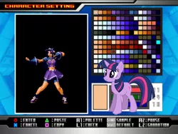 Size: 640x481 | Tagged: safe, artist:fallen nightingale, color edit, derpibooru import, twilight sparkle, pony, unicorn, athena asamiya, crossover, female, king of fighters, mare