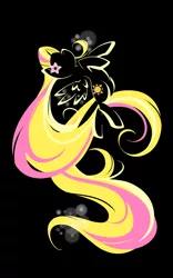 Size: 850x1360 | Tagged: safe, artist:bamboodog, derpibooru import, oc, unofficial characters only, pegasus, pony, black background, cutie mark, female, flower, flower in hair, flying, hooves, lineart, mare, minimalist, modern art, simple background, solo, spread wings, wings