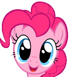 Size: 600x600 | Tagged: safe, artist:blackgryph0n, derpibooru import, part of a set, pinkie pie, earth pony, pony, animated, bust, cute, dancing, diapinkes, female, gif, happy, head only, headbob, looking at you, mare, open mouth, portrait, simple background, smiling, solo, transparent background