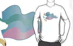 Size: 556x350 | Tagged: safe, artist:animayhem, derpibooru import, princess celestia, alicorn, pony, animayhem, clothes, female, mane, mare, minimalist, modern art, princess, redbubble, shirt