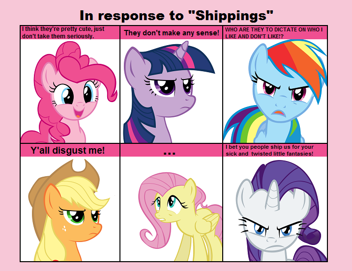 Size: 716x552 | Tagged: safe, derpibooru import, applejack, fluttershy, pinkie pie, rainbow dash, rarity, twilight sparkle, earth pony, pegasus, pony, unicorn, 6 pony meme, female, mane six, mare, meme, parody