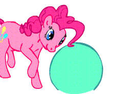 Size: 300x220 | Tagged: safe, artist:mariannefosho, derpibooru import, pinkie pie, earth pony, pony, animated, ball, cute, diapinkes, exercise ball, female, frame by frame, gif, hnnng, horses doing horse things, mare, ponified animal photo, ponified animal video, rotoscope, silly, silly pony, simple background, smiling, solo, underhoof, white background