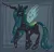 Size: 1000x962 | Tagged: safe, artist:sigil, derpibooru import, queen chrysalis, changeling, changeling queen, abstract background, bedroom eyes, female, image, looking at you, png, raised hoof, signature, solo