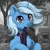 Size: 2000x2000 | Tagged: safe, artist:evomanaphy, edit, editor:v3ga, unauthorized edit, trixie, pony, unicorn, /mlp/, collar, cute, female, leash, mare, solo