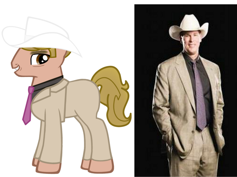 Size: 1600x1200 | Tagged: safe, artist:kuren247, banned from derpibooru, deleted from derpibooru, derpibooru import, ponified, ponified:john bradshaw layfield, unofficial characters only, pony, pony creator, clothes, comparison, hat, necktie, sports, suit, wrestling, wwe