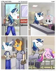 Size: 604x763 | Tagged: grimdark, banned from derpibooru, deleted from derpibooru, derpibooru import, edit, doctor horse, doctor stable, nurse redheart, princess cadance, shining armor, bad end, comic, ctrl+alt+del, dude not funny, exploitable meme, loss, loss (meme), meme, miscarriage, we are going to hell