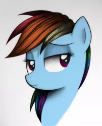 Size: 811x1002 | Tagged: safe, artist:names76, banned from derpibooru, color edit, deleted from derpibooru, derpibooru import, edit, rainbow dash, bust, colored, portrait, solo