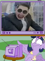 Size: 563x771 | Tagged: safe, banned from derpibooru, deleted from derpibooru, derpibooru import, twilight sparkle, alicorn, creepy, dathings1, exploitable meme, faic, meme, nightmare fuel, not salmon, obligatory pony, psy, tv meme, twilight sparkle (alicorn), wat, youtube link