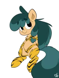 Size: 1280x1673 | Tagged: safe, artist:belaboy, banned from derpibooru, deleted from derpibooru, derpibooru import, oc, oc:flan pone, unofficial characters only, clothes, costume, lum invader, solo, urusei yatsura