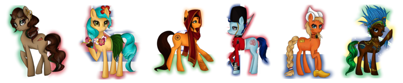 Size: 5440x1120 | Tagged: safe, artist:yuntaoxd, banned from derpibooru, deleted from derpibooru, derpibooru import, ponified, pony, brazil, britain, buckingham place guard, clothes, coconut, dutch, dutch cap, ear piercing, earring, england, flower, flower necklace, food, grass skirt, hat, hawaii, hawaiian flower in hair, headress, india, italy, jewelry, lei, nation ponies, necklace, piercing, scarf, shoes, skirt, spear, sunglasses, tattoo, united kingdom, weapon