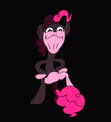 Size: 727x793 | Tagged: safe, artist:freepi, banned from derpibooru, deleted from derpibooru, derpibooru import, pinkie pie, creepy, darkness, skinny, solo