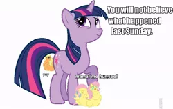 Size: 830x524 | Tagged: safe, banned from derpibooru, deleted from derpibooru, derpibooru import, edit, applejack, fluttershy, twilight sparkle, baby, caption, crying, fat, fattershy, image macro, lordryu fat edit, sad, spam, tasteless, text