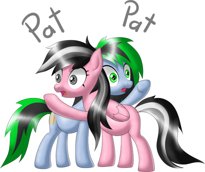 Size: 1500x1255 | Tagged: safe, artist:vingamena, banned from derpibooru, deleted from derpibooru, derpibooru import, oc, oc:vingamena, unofficial characters only, earth pony, pegasus, pony, awkward, awkward sibling hug, cute, gravity falls, hug, patting, simple background, transparent background