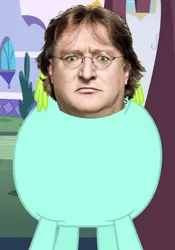 Size: 576x825 | Tagged: safe, banned from derpibooru, deleted from derpibooru, derpibooru import, whoa nelly, spoiler:s05, gabe newell, meme, troll