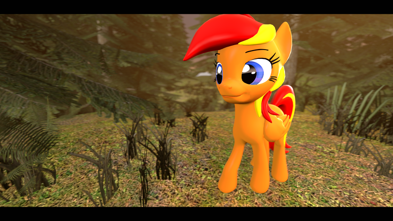 Size: 4096x2304 | Tagged: safe, artist:xppp1n, banned from derpibooru, deleted from derpibooru, derpibooru import, oc, oc:cometa rojizo, unofficial characters only, 3d, forest, solo, source filmmaker
