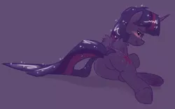 Size: 2048x1278 | Tagged: suggestive, artist:imarieu, banned from derpibooru, deleted from derpibooru, derpibooru import, twilight sparkle, alicorn, blushing, dock, featureless crotch, female, looking back, solo, solo female, twilight sparkle (alicorn)