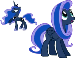 Size: 1016x786 | Tagged: safe, artist:absolutecactus, banned from derpibooru, deleted from derpibooru, derpibooru import, edit, fluttershy, princess luna, palette swap, recolor, simple background