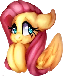 Size: 976x1174 | Tagged: safe, artist:axolotlshy, banned from derpibooru, deleted from derpibooru, derpibooru import, fluttershy, pegasus, pony, bust, colored pupils, cute, female, looking at you, mare, portrait, shyabetes, simple background, solo, transparent background