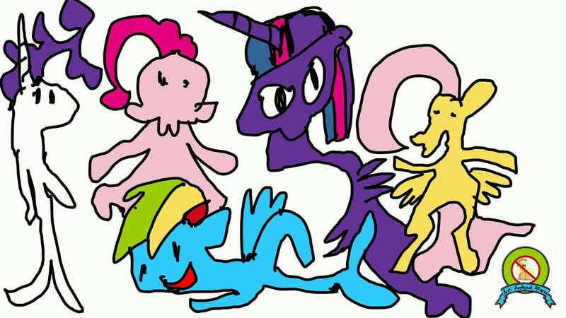 Size: 1280x720 | Tagged: safe, artist:raridashylightpie, banned from derpibooru, deleted from derpibooru, derpibooru import, fluttershy, pinkie pie, rainbow dash, rarity, twilight sparkle, 1000 hours in ms paint, crappy art, downvote bait, ms paint, shit posting, shitposting, stylistic suck, you tried