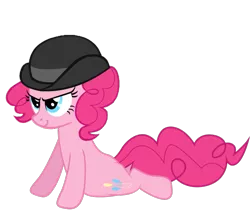 Size: 987x866 | Tagged: safe, artist:kuren247, banned from derpibooru, deleted from derpibooru, derpibooru import, pinkie pie, bowler hat, hat, solo, vector