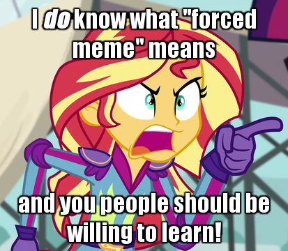 Size: 413x360 | Tagged: safe, banned from derpibooru, deleted from derpibooru, derpibooru import, screencap, sunset shimmer, equestria girls, friendship games, angry, backwards hand, caption, exploitable meme, forced meme, image macro, meme, solo, sunset is not willing to learn, text