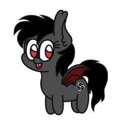 Size: 600x600 | Tagged: safe, artist:stephanoodle, banned from derpibooru, deleted from derpibooru, derpibooru import, oc, oc:qetesh, bat pony, chibi, solo