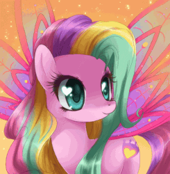 Size: 590x603 | Tagged: safe, artist:loyaldis, banned from derpibooru, deleted from derpibooru, derpibooru import, ploomette, earth pony, pony, animated, solo, wingding eyes