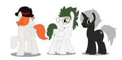 Size: 1726x858 | Tagged: safe, banned from derpibooru, deleted from derpibooru, derpibooru import, ponified, pony, "artist":mockingjaybases, bartholomew oobleck, base used, professor ozpin, roman torchwick, rwby