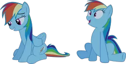 Size: 4502x2290 | Tagged: safe, banned from derpibooru, deleted from derpibooru, derpibooru import, rainbow dash, pegasus, sleepless in ponyville, bluetech, double rainbow, happy, inkscape, smiling, solo, vector