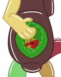 Size: 1024x1280 | Tagged: suggestive, artist:steelclaw, banned from derpibooru, deleted from derpibooru, derpibooru import, discord, oc, oc:steelclaw, pony, endosoma, fetish, full tour, latex, rubber, stomach, vore