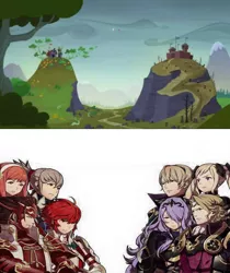 Size: 500x595 | Tagged: safe, banned from derpibooru, deleted from derpibooru, derpibooru import, screencap, the hooffields and mccolts, comparison, fire emblem, fire emblem: fates